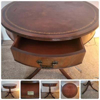 Antique Mahogany Round Side Table
