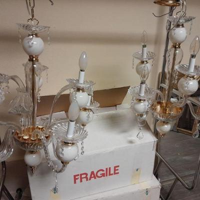 20 boxes of these chandeliers with various colors