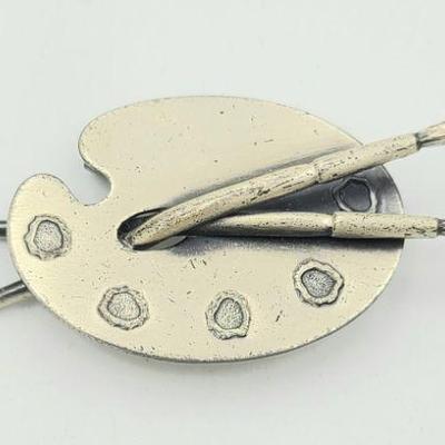 Beau sterling silver pin