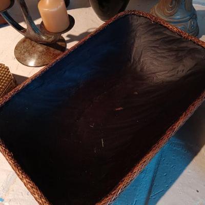 Wood and Wicker Bowl