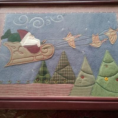 Christmas Quilted Framed Art
