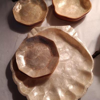 Pressed Shell serving dishes