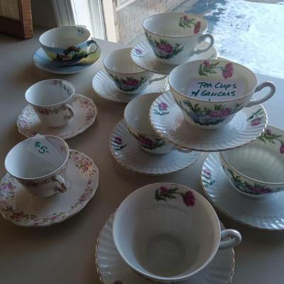Teacups and saucers