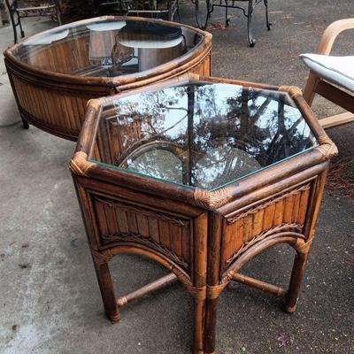 Bamboo and Glass Tables