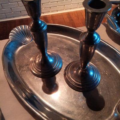 Pewter Candle Sticks