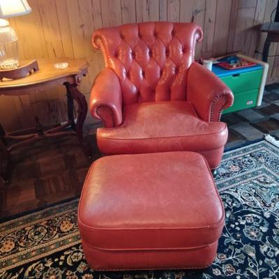 Number 2 of leather chairs with ottoman