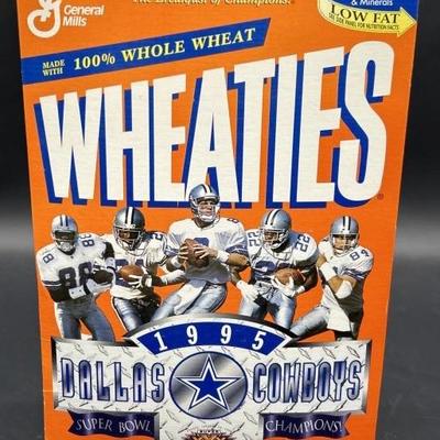 Dallas Cowboys 95 Champs Wheaties Box Unopened