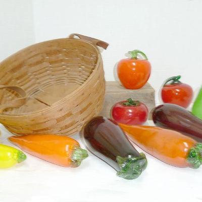 glass fruit group, longaberger
