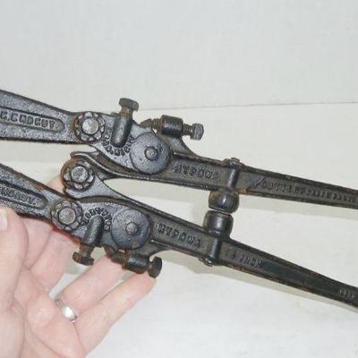 early iron tool, signed
