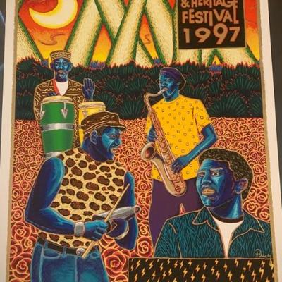 1997 Neville Brothers 23x33, artist Pavy. $150
Artist- Pavy