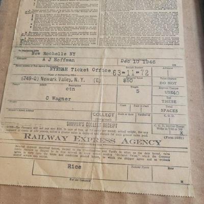 Antique railroad receipt 
