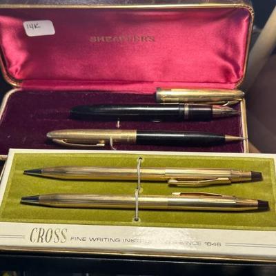 Large collection of 14k gold pens