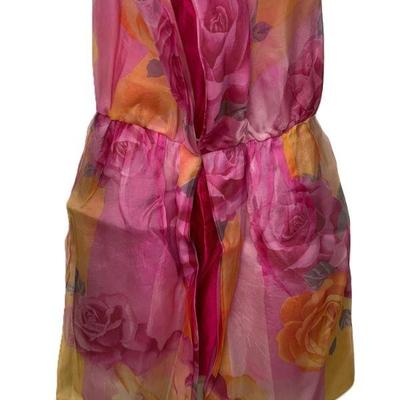 Vintage Imperiale Di Mimmina Made In Italy Hot Pink Rose Dress With Belt, Est. Size 4