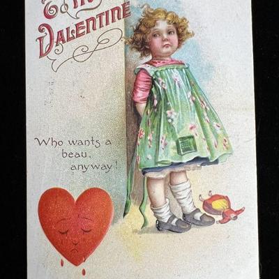 Circa 1910 Valentine's Day Postcard "Who Needs A Beau Anyway?"