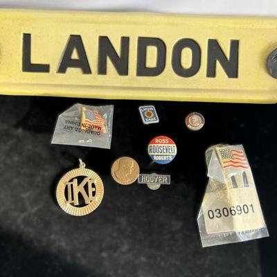 Grouping Of Vintage Political Pins & More