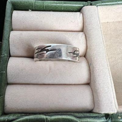 Native American Style Sterling Ring, Size 11.5