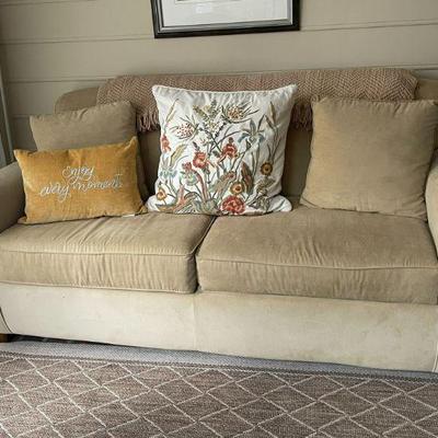 SLEEPER SOFA, THROW PILLOWS