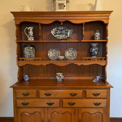 BUFFET; MISC BLUE/WHITE ITEMS - SOLD SEPARATELY