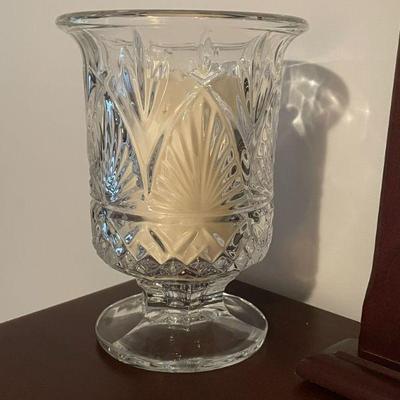 CRYSTAL VASE/CANDLE HOLDER - HAVE 2