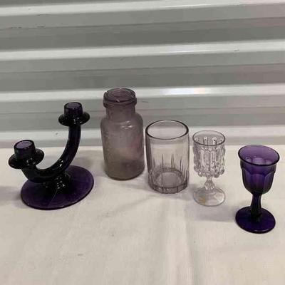 Vintage purple glassware
