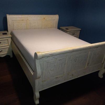 Vintage bed and nightvstand