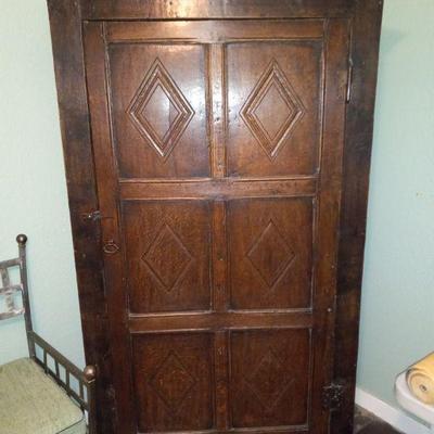 Verified antique Elizabethin  carved cupboard