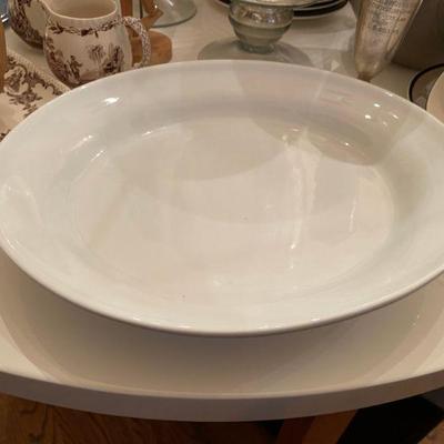 White oval serving piece Ironstone by Cordon Bleu