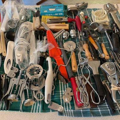 Lots of kitchen gadgets. 