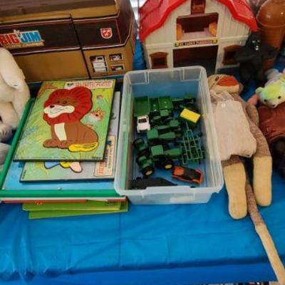 Vintage Magnetic Puzzles & John Deere Diecast Toys