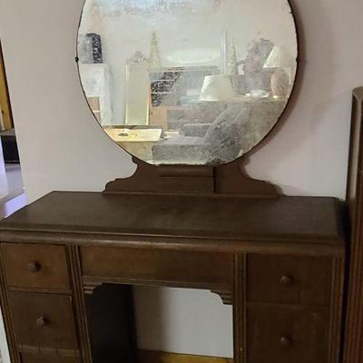 Antique Vanity and Mirror