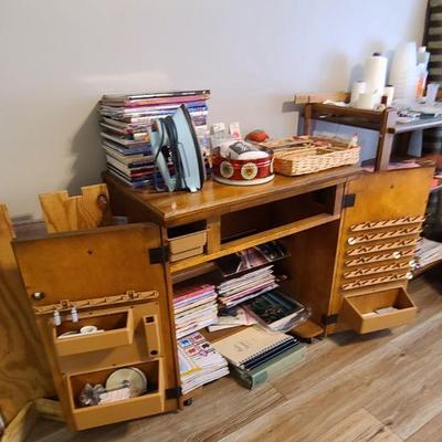 Large Sewing Cabinet with casters