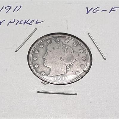 Lot 008   
1911 Liberty Head V Nickel