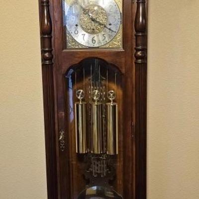 Vintage Tall Case Grandfather Clock by Sligh