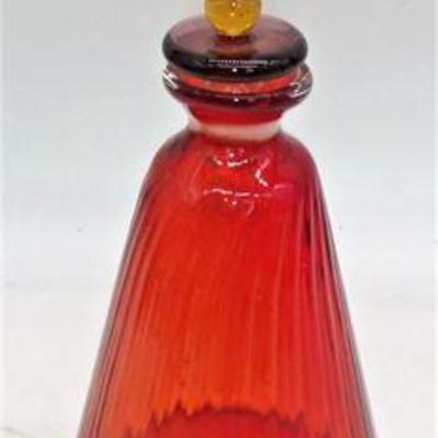 Lot 076   13 Bid(s)
Ruby glass perfume bottle
