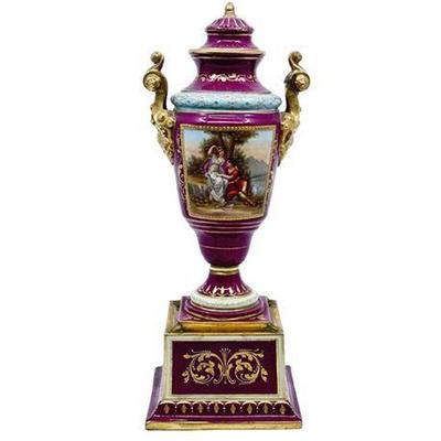 Lot 008-086   1 Bid(s)
19th C Royal Vienna Double Handle Urn Signed L. Herr(1787 - after 1850)