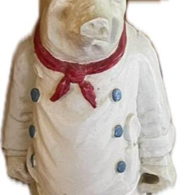 Pig chef statue