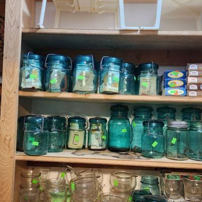 canning jars, and hundreds in the little shed