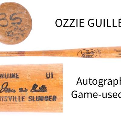 Ozzie GuillÃ©n autographed game-used bat