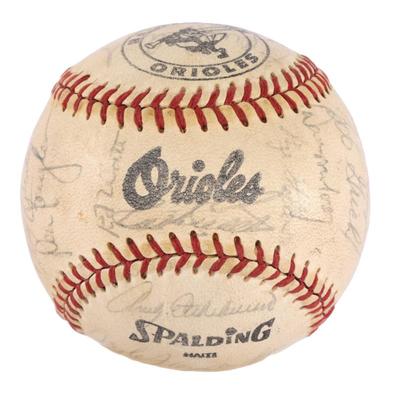 Baltimore Orioles team-signed baseball - 1980s