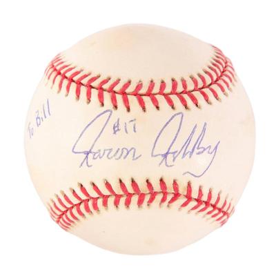 Aaron Ashby signed baseball