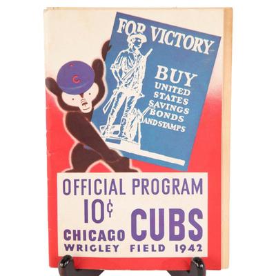 1942 Chicago Cubs program