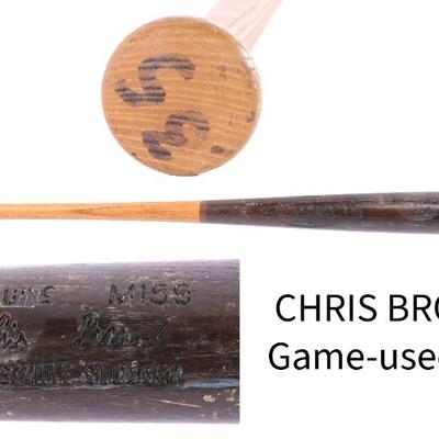 Chris Brown game-used baseball bat