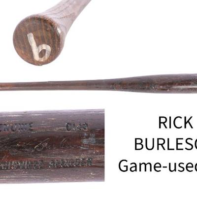 Rick Burleson gaem-used baseball bat