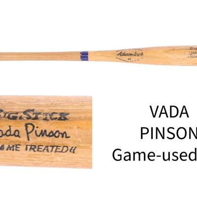 Vada Pinson game-used baseball bat