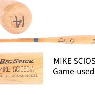 Mike Scioscia game-used baseball bat