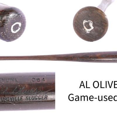 Al Oliver game-used baseball bat