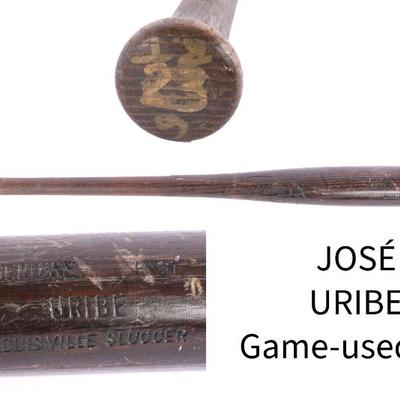 JosÃ© Uribe game-used baseball bat