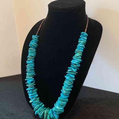 Heishi Shell And Turquoise Necklace