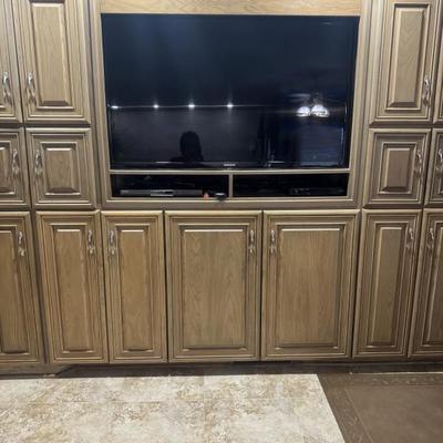 TV and electronics enclosed in cabinet!