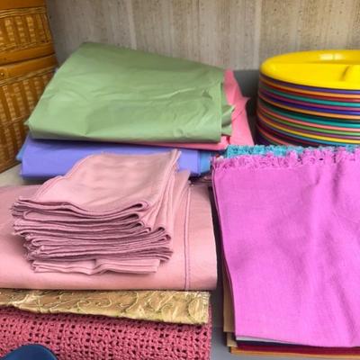 Place mats and table clothes,
